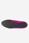 Wojas Fuchsia Leather Flats with Fringes | 4500165