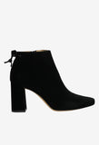 Wojas Black Leather Ankle Boots with Zipper | 55088-61