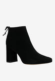 Wojas Black Leather Ankle Boots with Zipper | 55088-61
