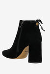 Wojas Black Leather Ankle Boots with Zipper | 55088-61