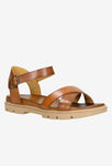 Wojas Light Brown Leather Sandals with Single Strap | 76036-53
