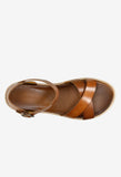 Wojas Light Brown Leather Sandals with Single Strap | 76036-53