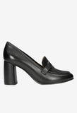 Wojas Black Leather High Heels with Decorative Buckle | 46109-71