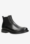 Wojas Black Leather Chelsea Boots with Silver Logo | 2000951