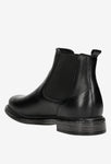 Wojas Black Leather Chelsea Boots with Silver Logo | 2000951