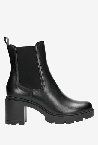 Wojas Black Leather Heeled Insulated Chelsea Boots | 5510951