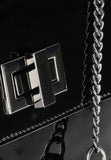 Wojas Black Patent Leather Crossbody Bag | 80215-31