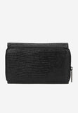 Wojas Black Leather Zip Around Wallet with Decorative Embossing | 91036-51