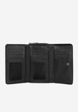 Wojas Black Leather Zip Around Wallet with Decorative Embossing | 91036-51