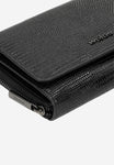 Wojas Black Leather Zip Around Wallet with Decorative Embossing | 91036-51