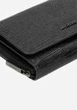 Wojas Black Leather Zip Around Wallet with Decorative Embossing | 91036-51