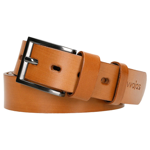 Wojas Light Brown Leather Belt | 9306653