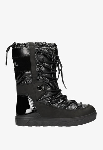 Wojas RELAKS Women's Black Leather Insulated Snow Boots | R5512181