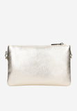 Wojas Golden Leather 3-pockets Crossbody Bag with Decorative Strap | 80116-58