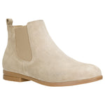 Wojas Beige Velour Leather Chelsea Boots | 9503-64