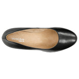 Wojas Black Leather Closed Toe Wedges | 35077-51