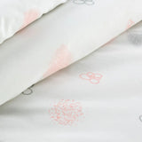 100% Cotton White Printed Duvet Set - Mother's Daughter +/ - TWIN SIZE | Kids-06