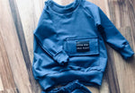 Boys' Dark Blue Lightweight Sweatshirt | LS-04