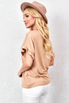 Beige Shirt with Frills and Necklace | BL-17885-BE