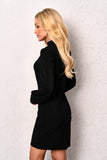 Italian Style Black Glitter Dress | SU-21495-BL
