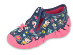 Befado Dark Blue School Slippers | 110P456
