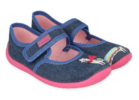 Befado Dark Blue School Slippers | 955X014