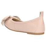 Wojas Powder Pink Leather Ballet Flats with Bow | 44007-54