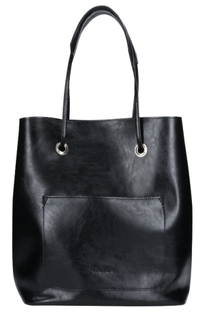 Wojas Black Leather Tote Bag | 8001951
