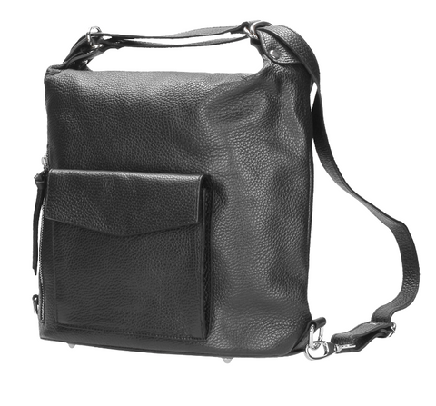 Wojas Black Leather Backpack | 897351