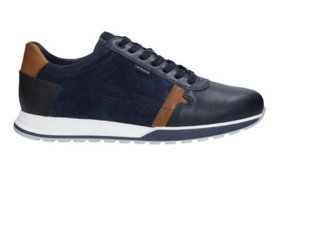 Wojas Navy Blue Leather Sneakers | 10021-76