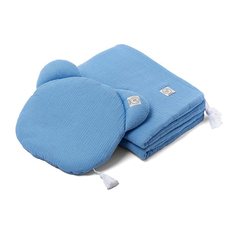 Blue Muslin Bedding Set | CC-ZPB-BR