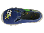 Befado Dark Blue School Slippers with Soccer Ball SPEEDY | 110P445
