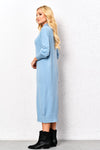 Blue Long Turtleneck Sweater Dress | SW-18132