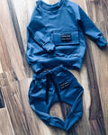 Boys' Dark Blue Lightweight Sweatshirt | LS-04