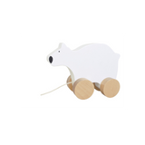 JaBaDaBaDo Wooden Pull Toy White Bear | W7127