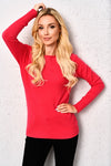 Fuchsia Long-sleeve Sweater | SW-29931-FU