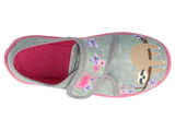 Befado Gray School Slippers with Sloth Print | 560X171