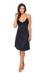 Women's Satin Nightgown with Lace | AURORA