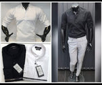 Men's Cotton Slim Fit Shirt with Stand-up Collar | EGO-01
