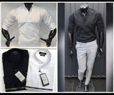 Men's Cotton Slim Fit Shirt with Stand-up Collar | EGO-01