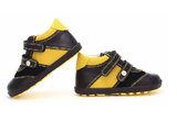 Bartek Boys' Yellow-Black Prophylactic Leather Sneakers | 11729-0- E89