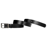 Wojas Women's Black Leather Belt with Black Stainless Steel Buckle | 93020-51