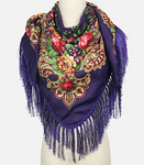 Folk Pattern Scarf with Fringes | HAL-224