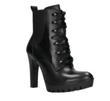 Wojas Black Leather Ankle Boots | 6402481