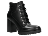 Wojas Black Leather Ankle Boots | 6400971