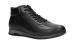 Wojas Black Leather Winter Insulated Ankle Sneakers | 916651