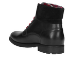 Wojas Black Leather Ankle Boots with Red Shoelaces | 916271