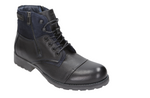 Wojas Black and Navy Blue Leather Insulated Ankle Boots | 823476
