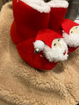 Red Santa Cute Soft Slippers with Non-Skid Sole | HAL-118