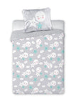 100% Cotton Kids' Duvet Set with Stars and Moon Pattern - 100 x 135 cm | FAR-040